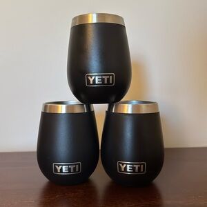 Yeti Wine Tumbler Black Set of 3